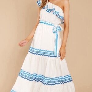 One shoulder Mexican Inspired Maxi Dress 👗